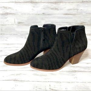 Black Zebra Cut-Out Booties